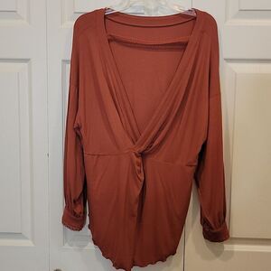 Free People Rust Blouse Sz XS